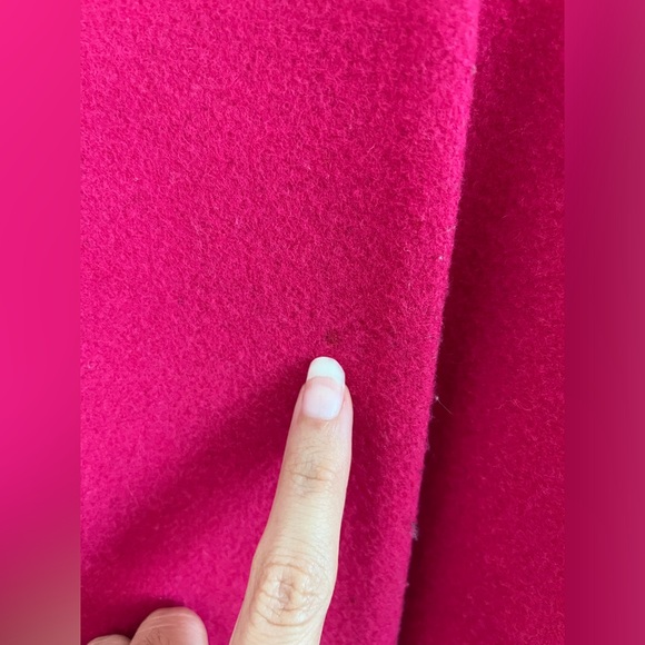Hot Pink 100% Wool Coat Jacket size Medium Barbiecore - Picture 7 of 9